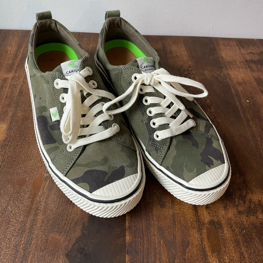 CARIUMA | OCA Low Camo Green Grey Suede Shoe unisex MENS 9